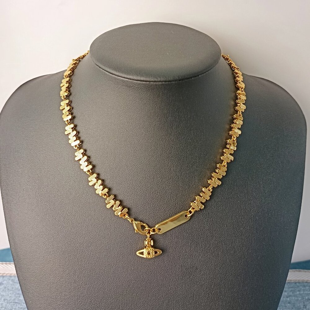 Vivienne Westwood Gold Border Square Necklace